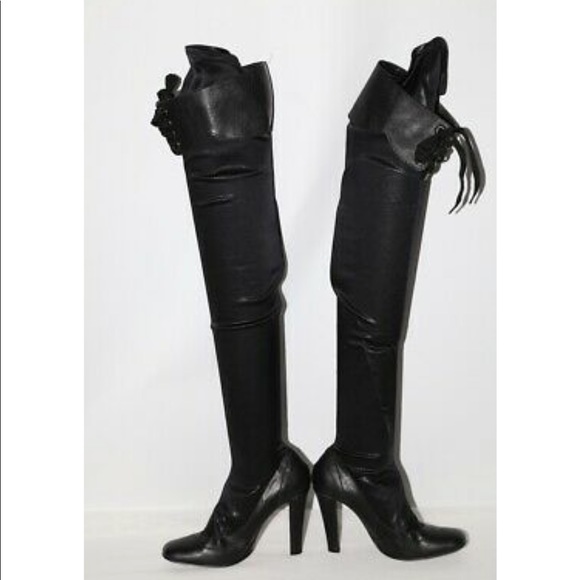 Stella McCartney Faux Leather Thigh High Boots - Picture 6 of 12